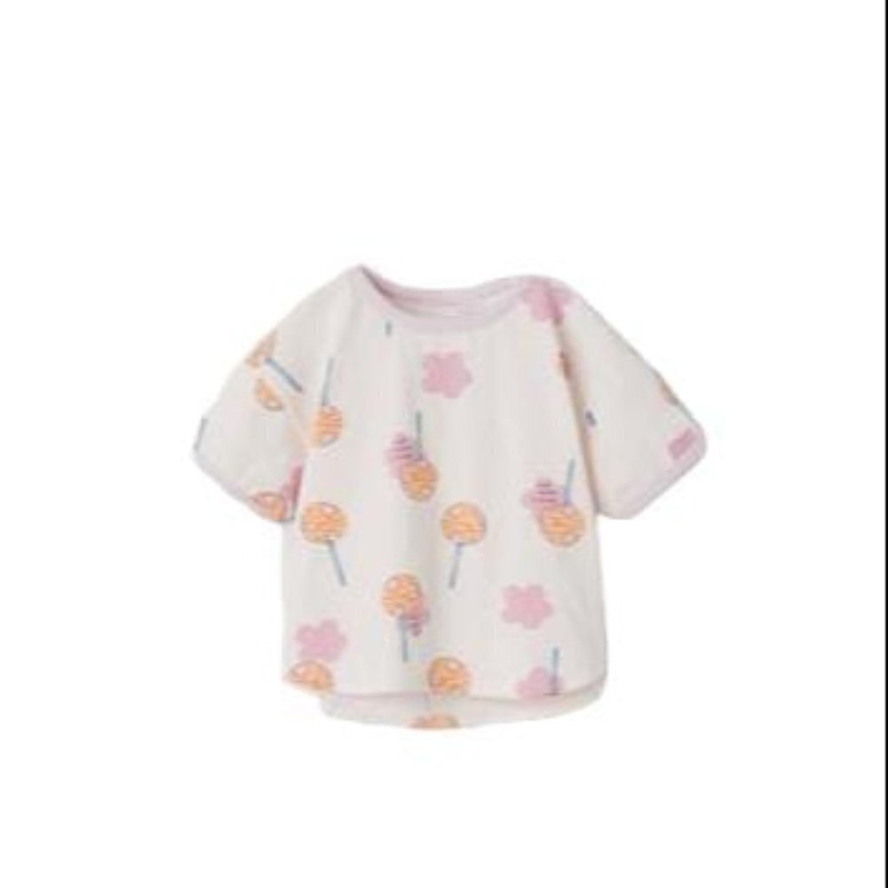 Zara Sweets T-Shirt White/Pinck Size 12-18m 1393/505/251